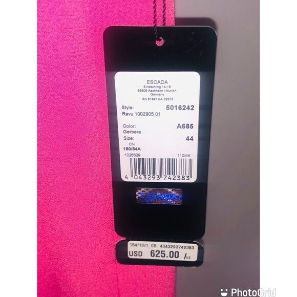 New Escada Bergrid Pink Pencil Skirt WMS SZ 44 - Picture 6 of 8